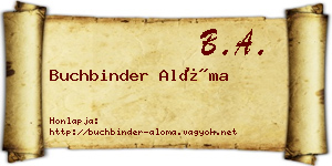 Buchbinder Alóma névjegykártya